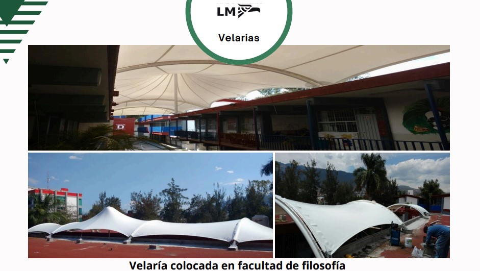 Velarias en facultad de filosofia